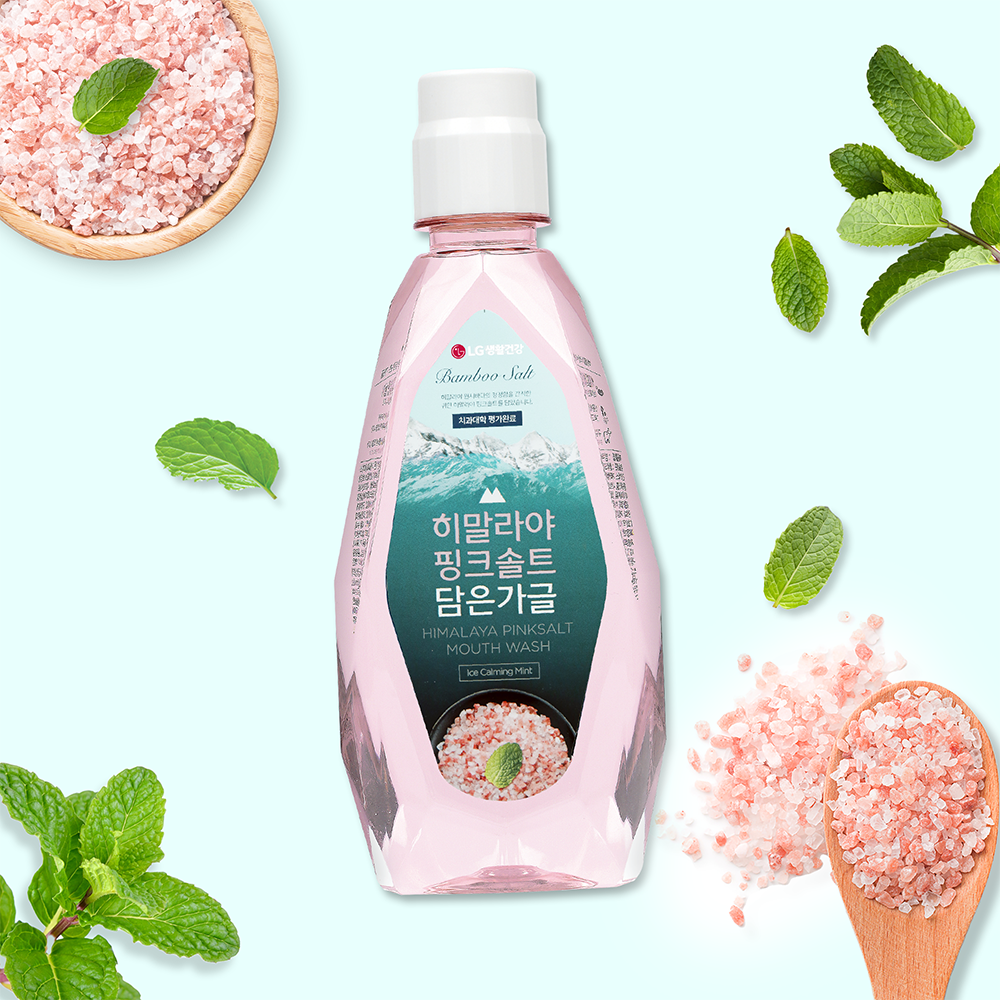 Nước súc miệng Bamboo Salt Himalaya Pink Salt Ice Calming Mint  760ml